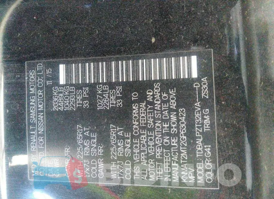 KNMAT2MT2GP630423 Photo# 9