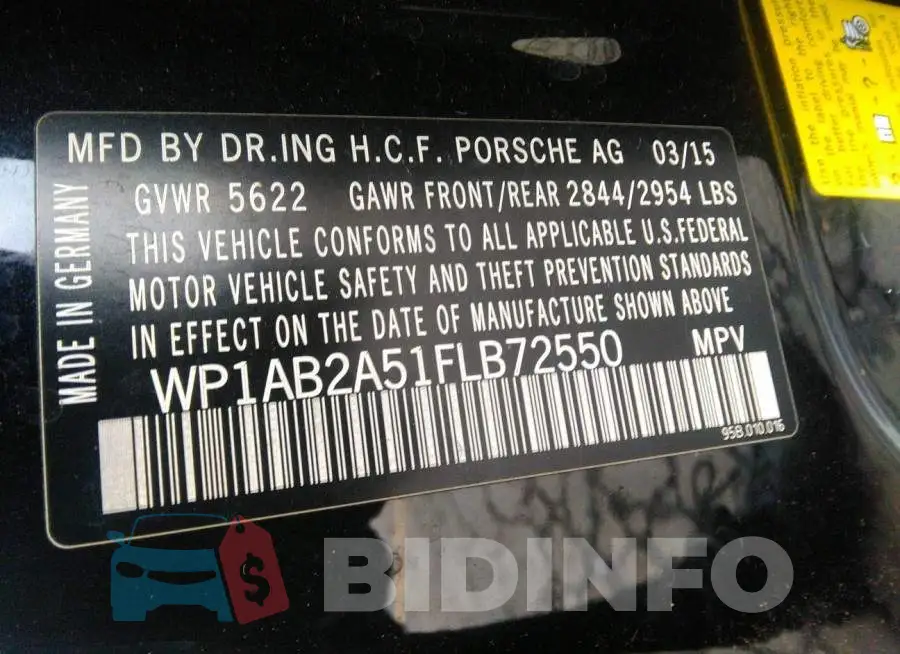 WP1AB2A51FLB72550 Photo# 9