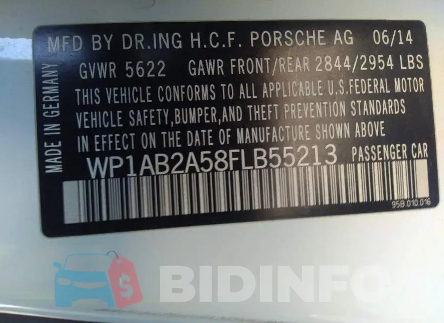 WP1AB2A58FLB55213 Photo# 9
