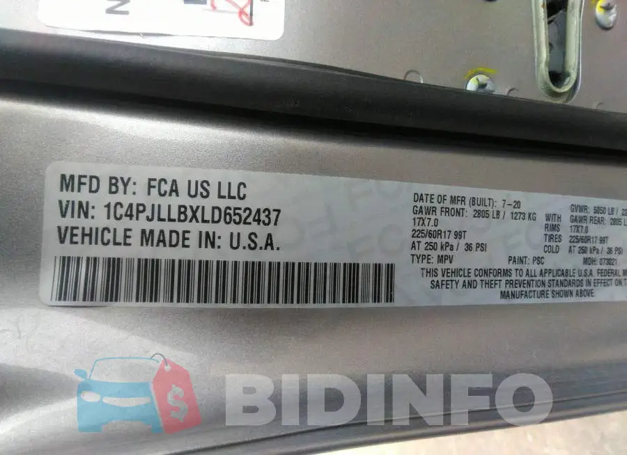 1C4PJLLBXLD652437 Photo# 9