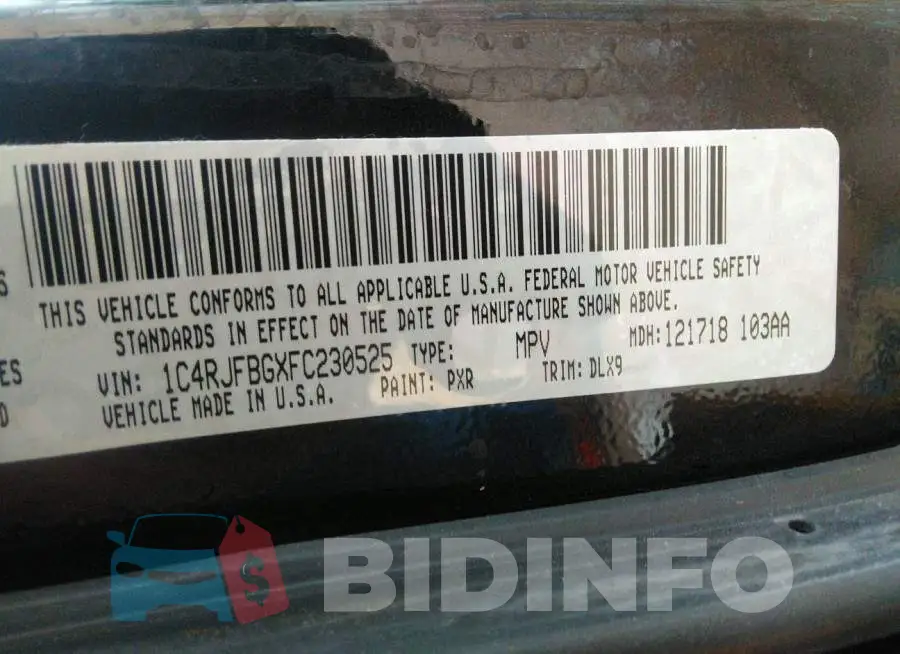 1C4RJFBGXFC230525 Photo# 9