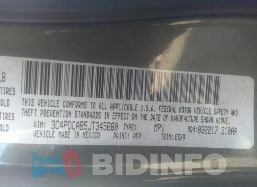 3C4PDCAB5JT345680 Photo# 9