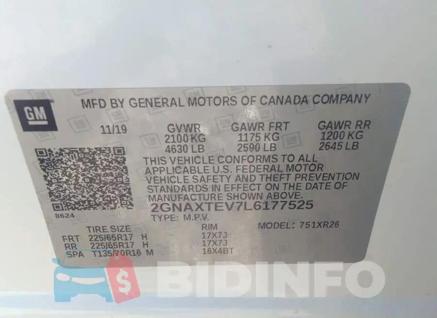 2GNAXTEV7L6177525 Photo# 9