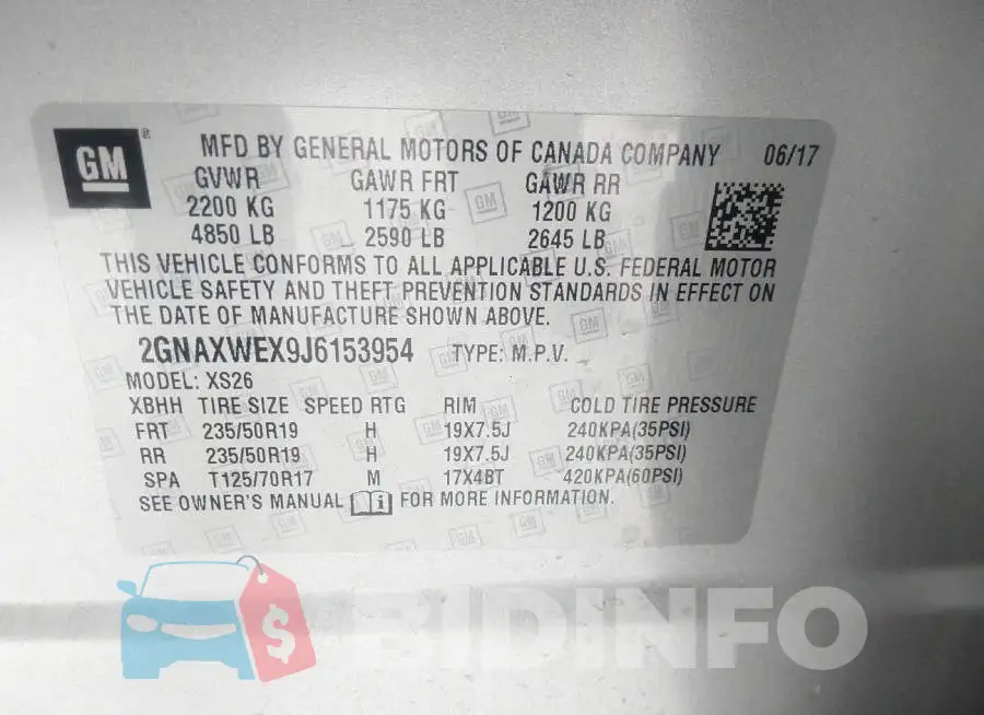2GNAXWEX9J6153954 Photo# 9