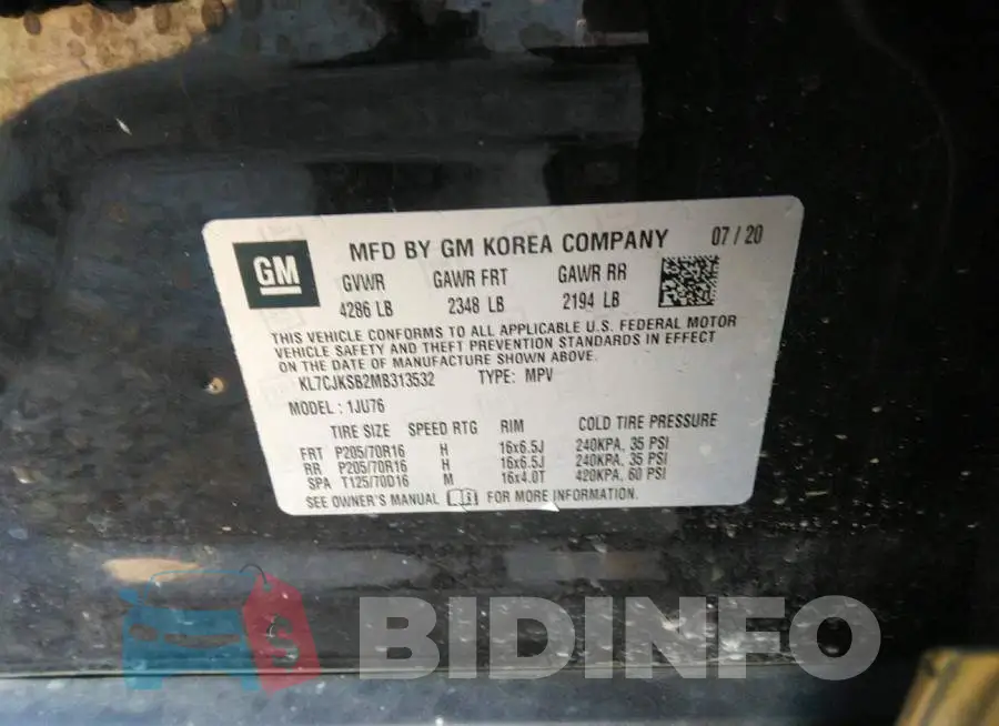 KL7CJKSB2MB313532 Photo# 9