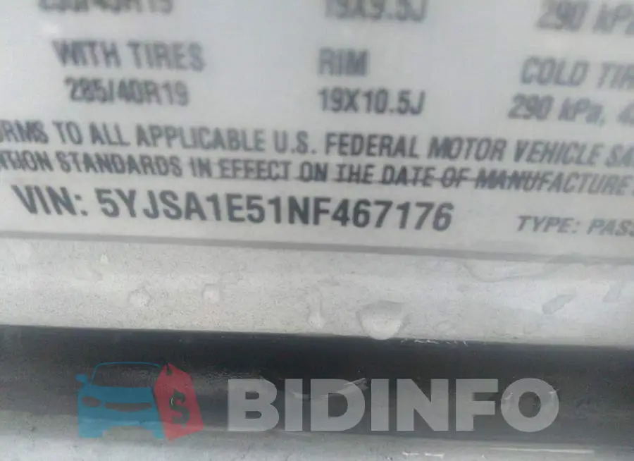 5YJSA1E51NF467176 Photo# 9
