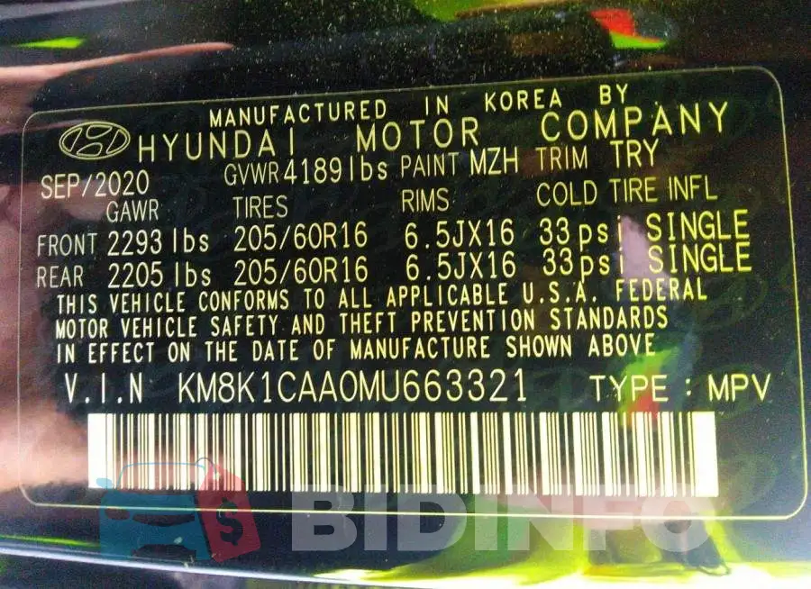 KM8K1CAA0MU663321 Photo# 9