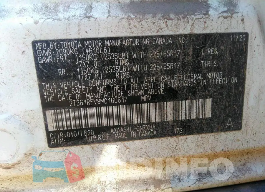 2T3G1RFV8MC160617 Photo# 9
