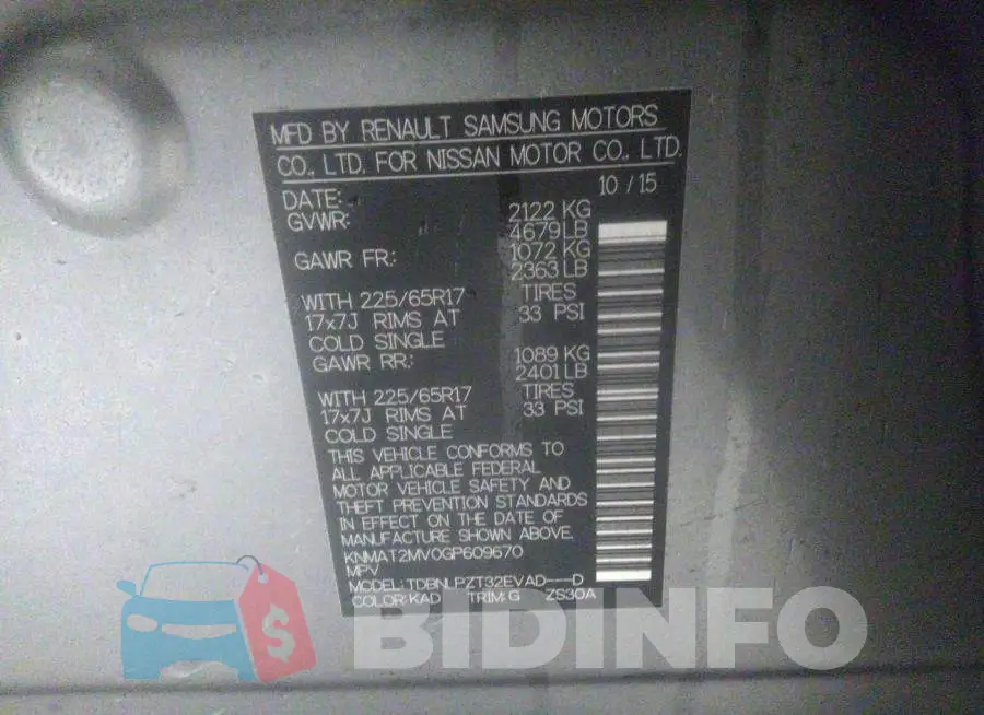 KNMAT2MV0GP609670 Photo# 9