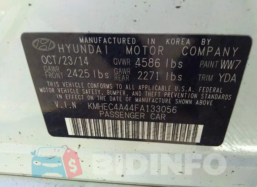 KMHEC4A44FA133056 Photo# 9