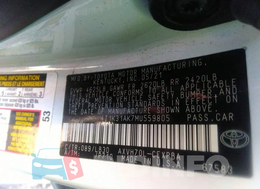 4T1K31AK7MU559805 Photo# 9