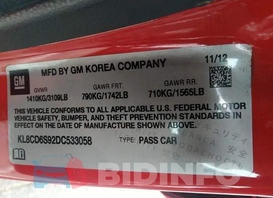 KL8CD6S92DC533058 Photo# 9