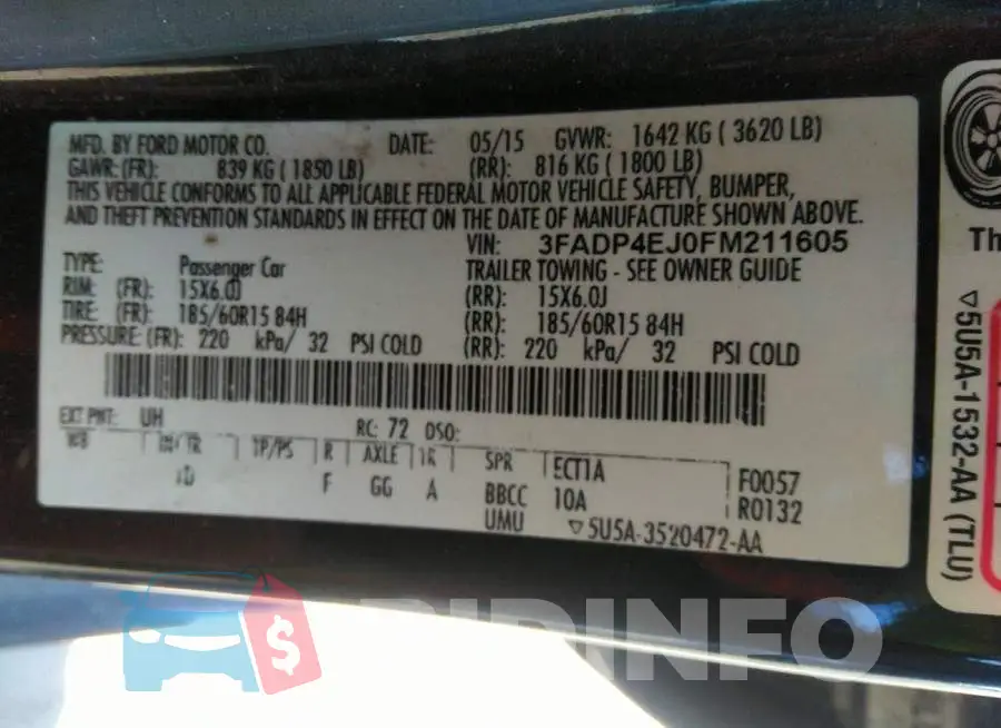 3FADP4EJ0FM211605 Photo# 9