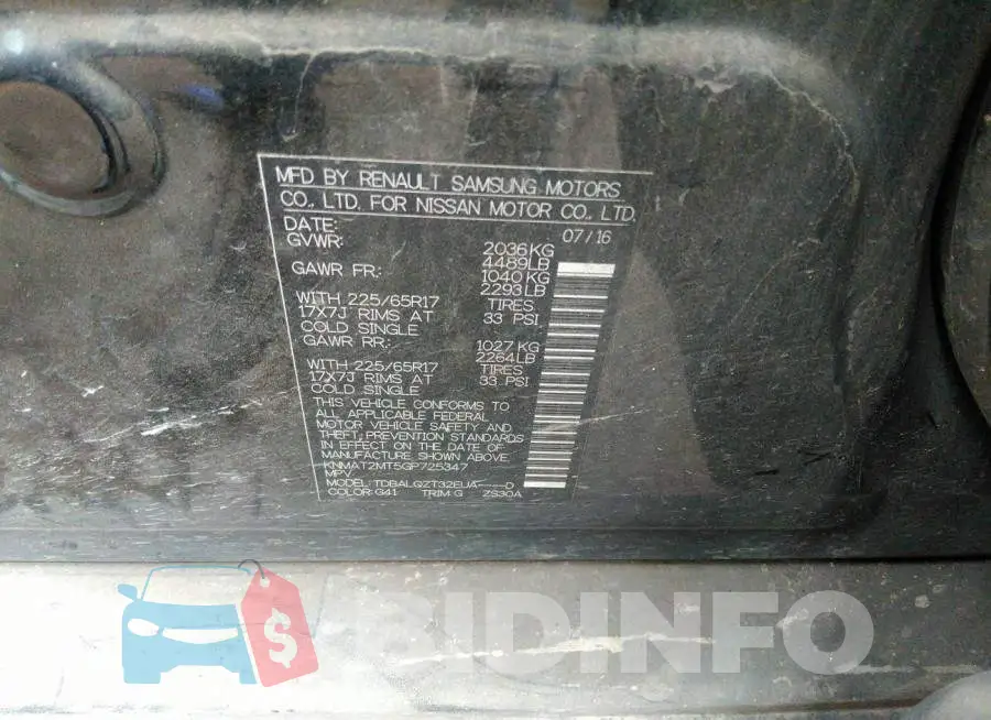 KNMAT2MT5GP725347 Photo# 9