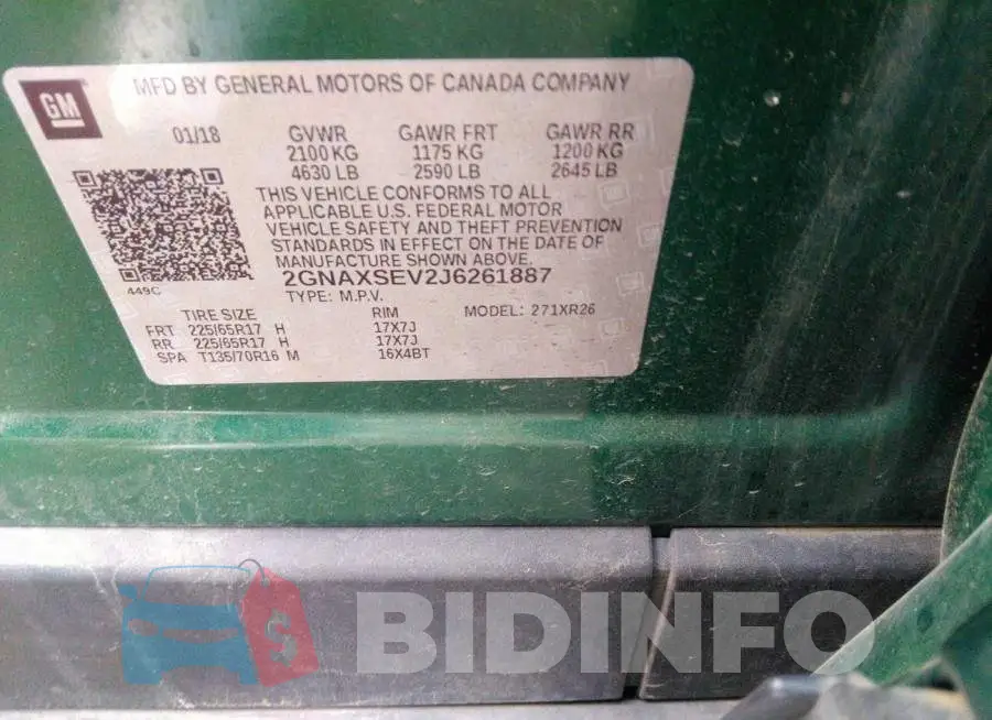 2GNAXSEV2J6261887 Photo# 9