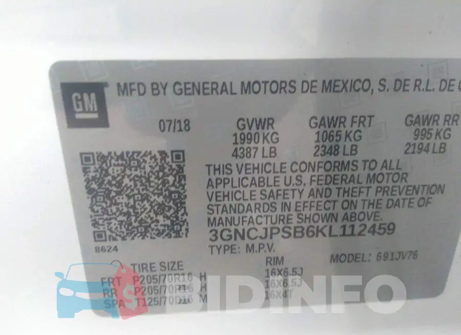 3GNCJPSB6KL112459 Photo# 9