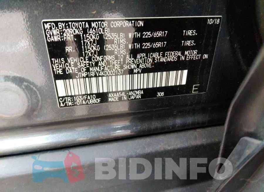 JTMP1RFV4KD002137 Photo# 9