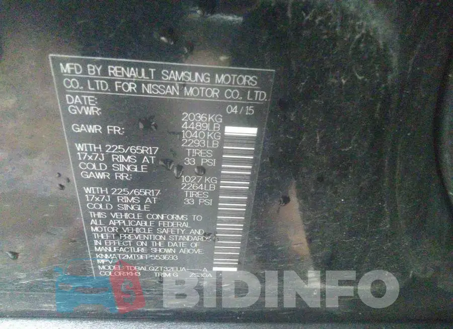 KNMAT2MT9FP553693 Photo# 9