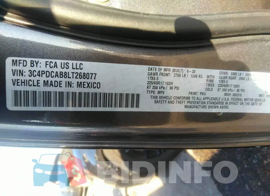 3C4PDCAB8LT268077 Photo# 9
