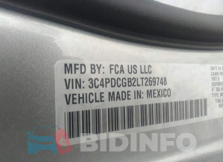 3C4PDCGB2LT269748 Photo# 9