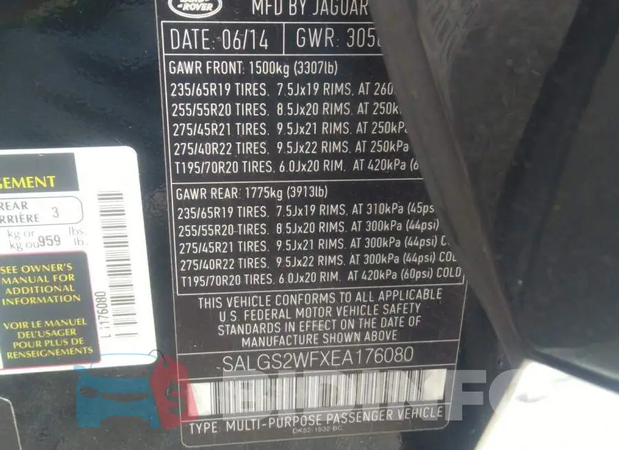 SALGS2WFXEA176080 Photo# 9