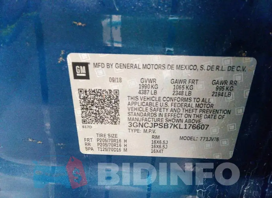 3GNCJPSB7KL176607 Photo# 9