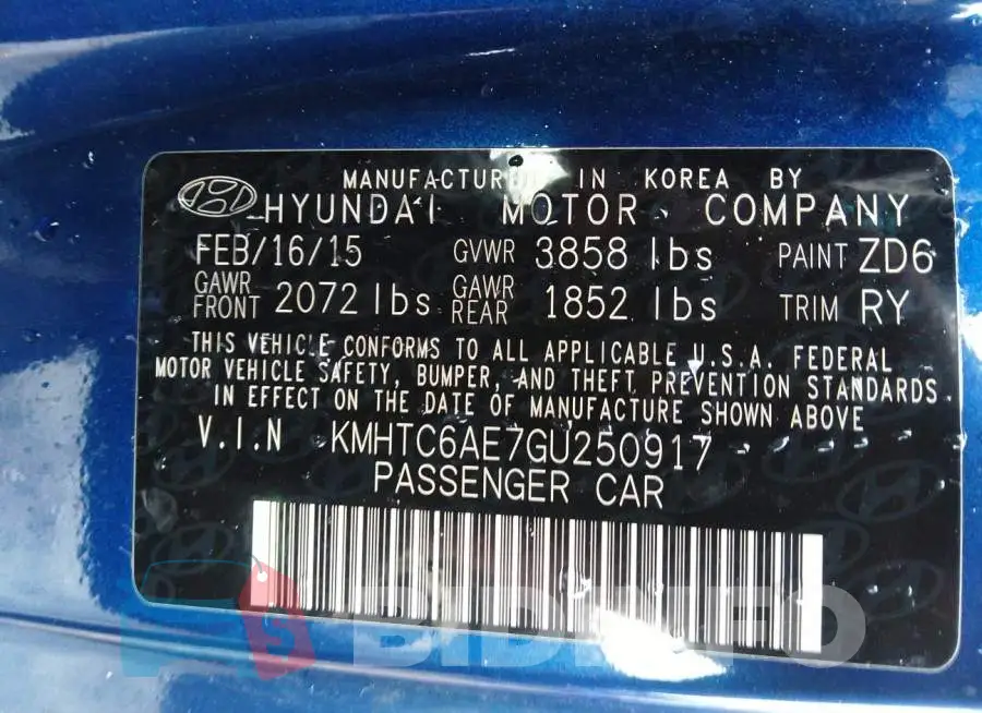 KMHTC6AE7GU250917 Photo# 9