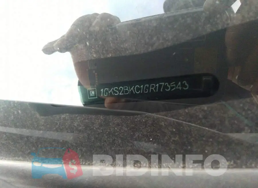 1GKS2BKC1GR173543 Photo# 9
