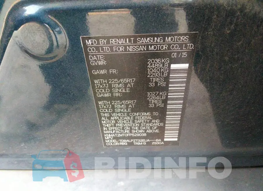 KNMAT2MT0FP529038 Photo# 9