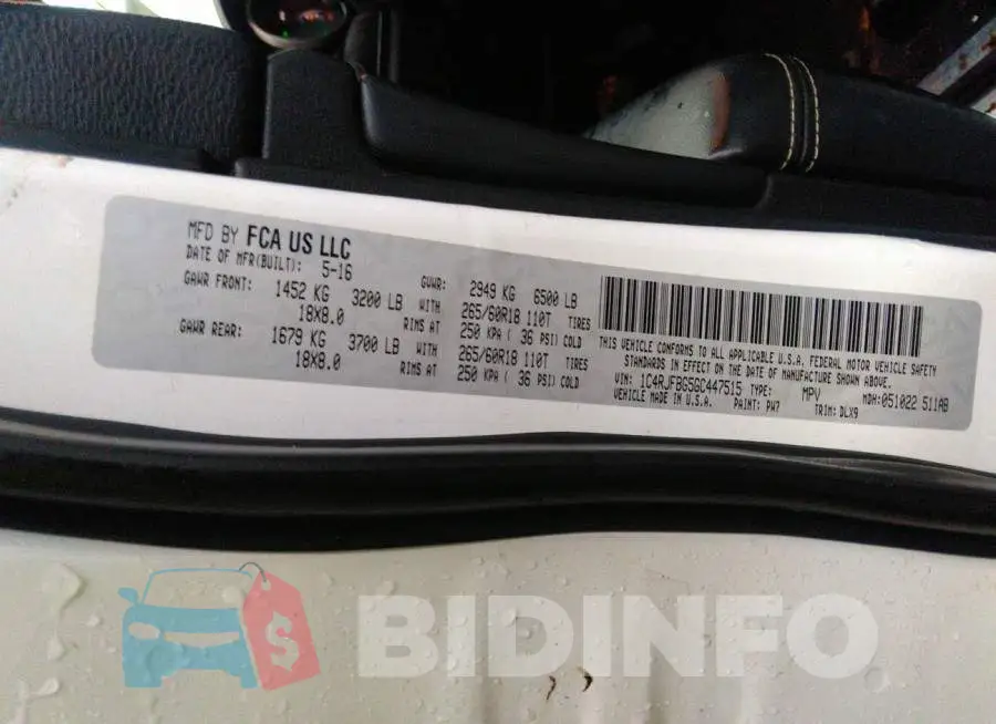 1C4RJFBG5GC447515 Photo# 9