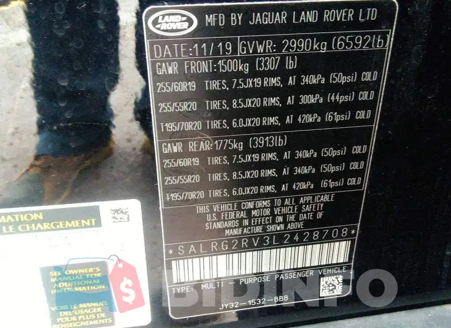 SALRG2RV3L2428708 Photo# 9