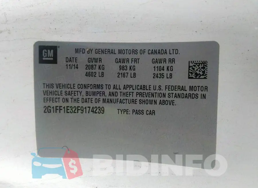 2G1FF1E32F9174239 Photo# 9