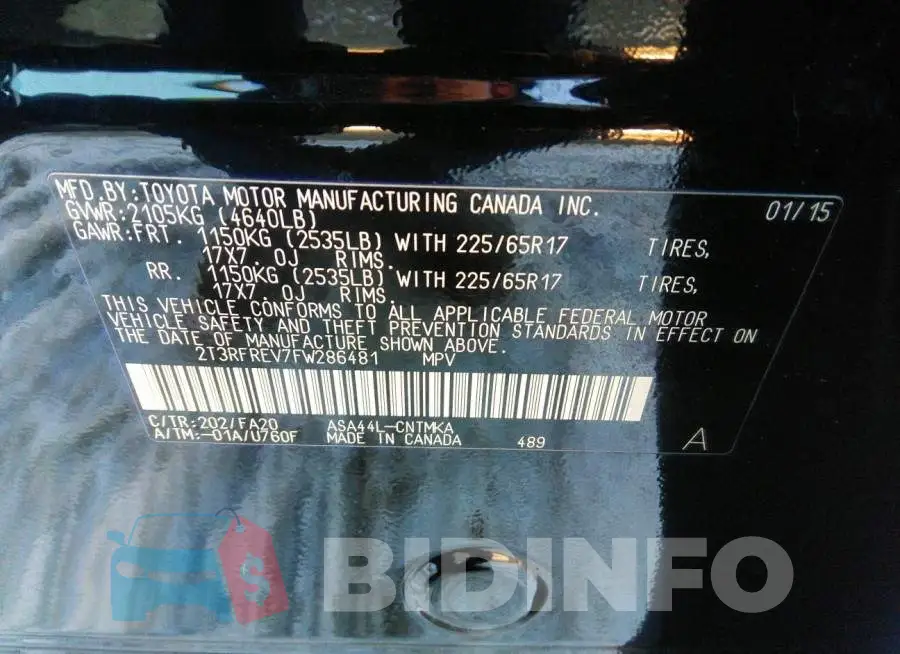 2T3RFREV7FW286481 Photo# 9