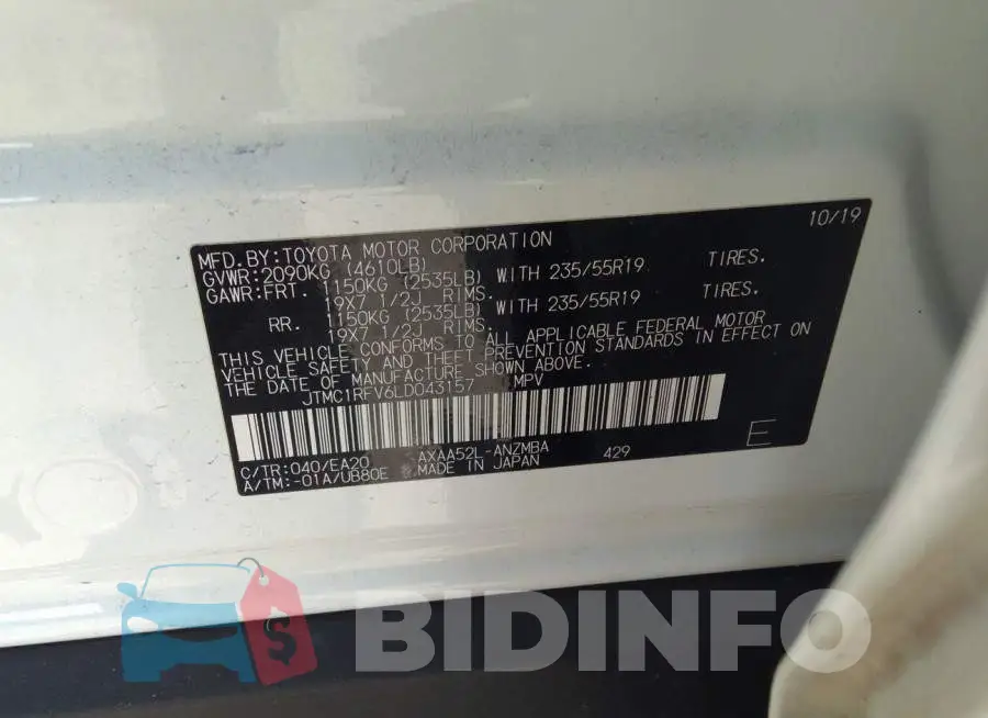 JTMC1RFV6LD043157 Photo# 9
