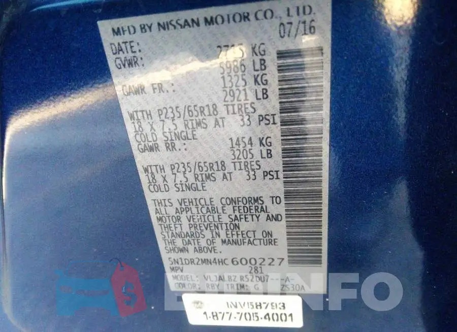 5N1DR2MN4HC600227 Photo# 9