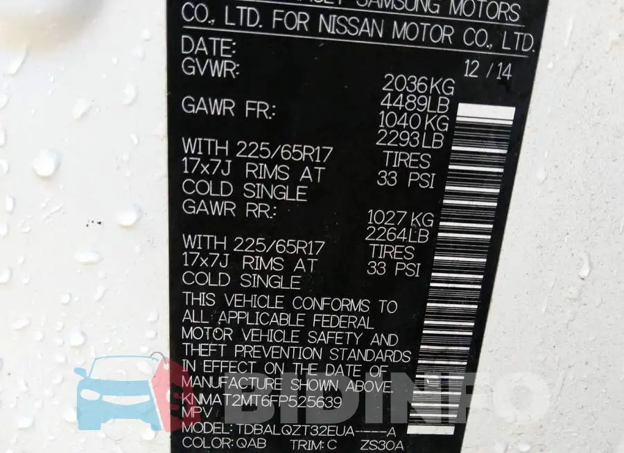KNMAT2MT6FP525639 Photo# 9