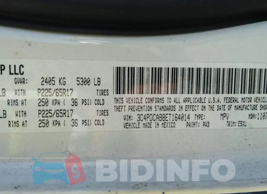 3C4PDCAB8ET164014 Photo# 9
