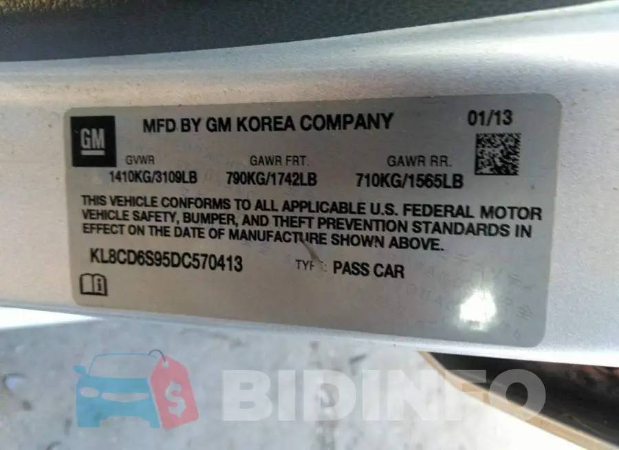 KL8CD6S95DC570413 Photo# 9