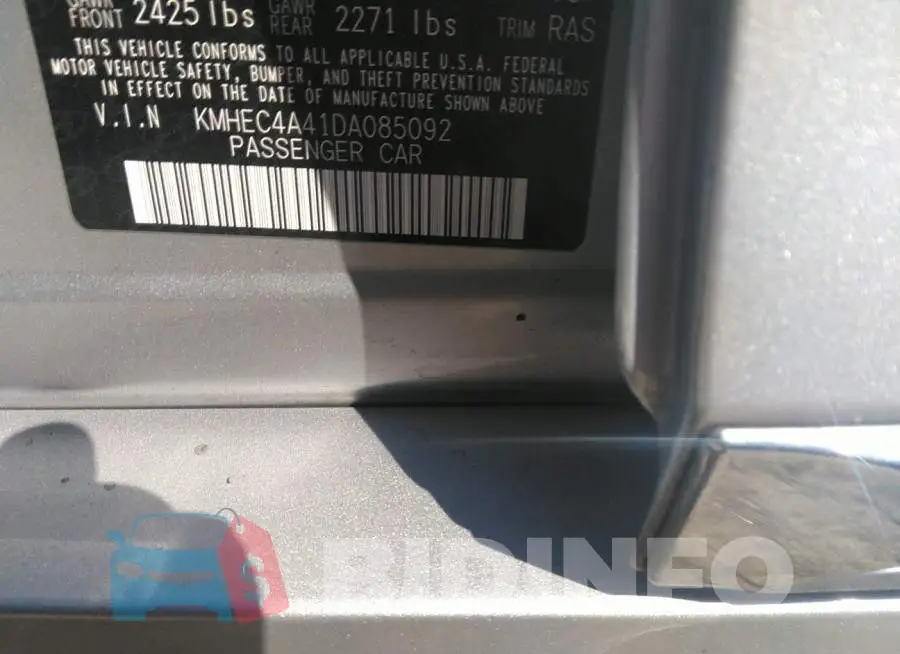 KMHEC4A41DA085092 Photo# 9