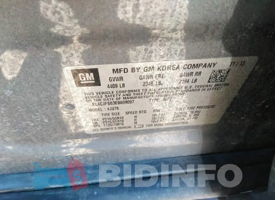 KL4CJFSB3EB609097 Photo# 9