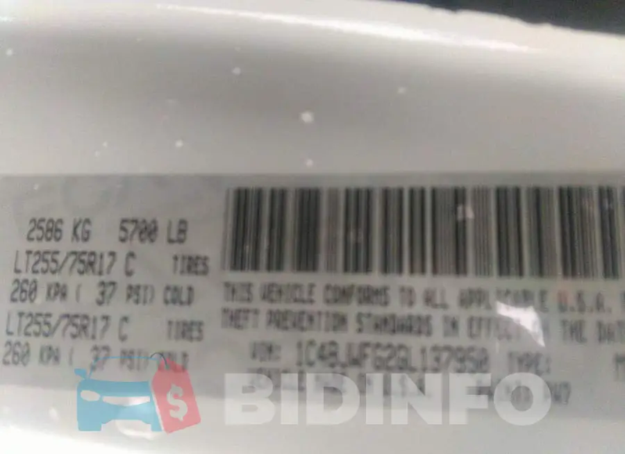 1C4BJWFG2GL137950 Photo# 9