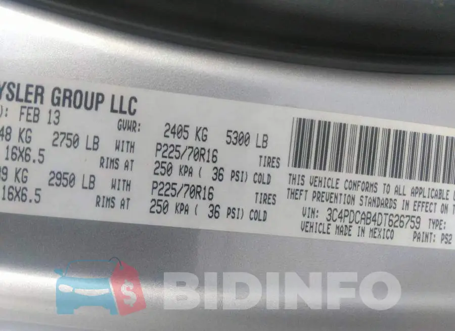 3C4PDCAB4DT626759 Photo# 9
