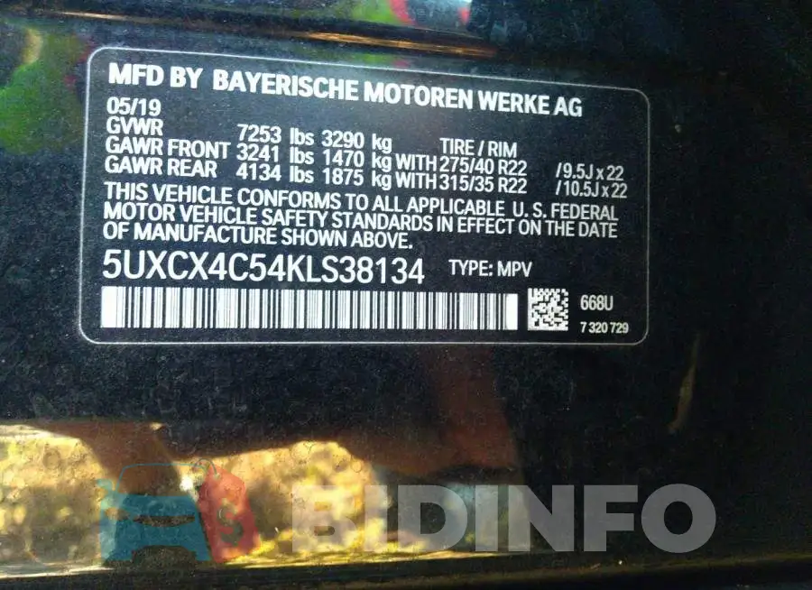 5UXCX4C54KLS38134 Photo# 9