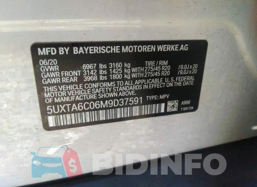 5UXTA6C06M9D37591 Photo# 9