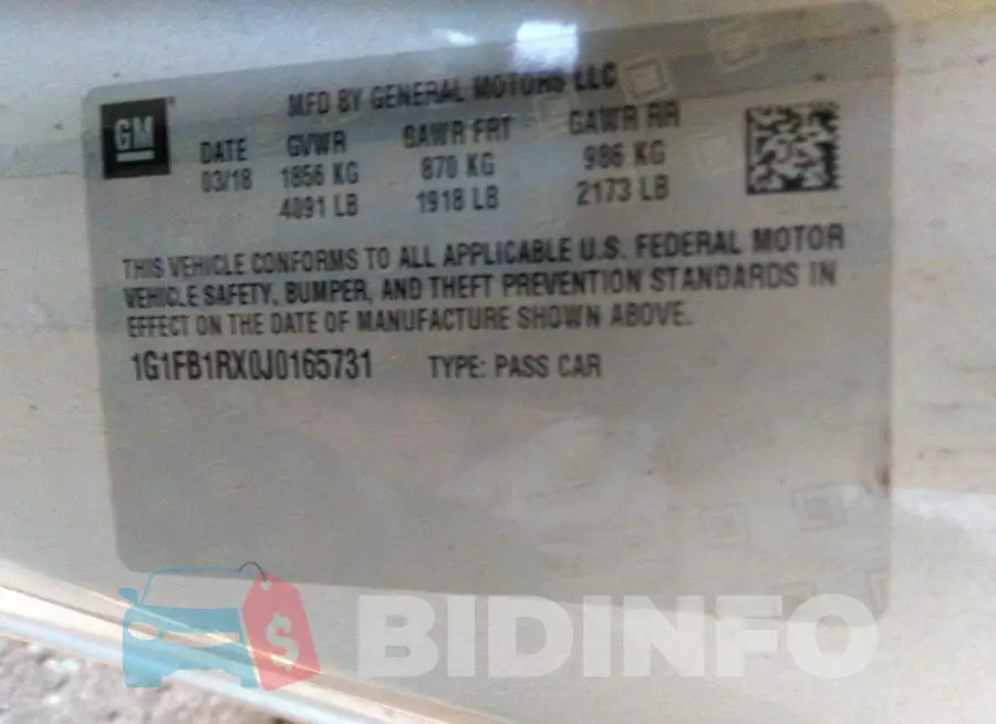 1G1FB1RX0J0165731 Photo# 9