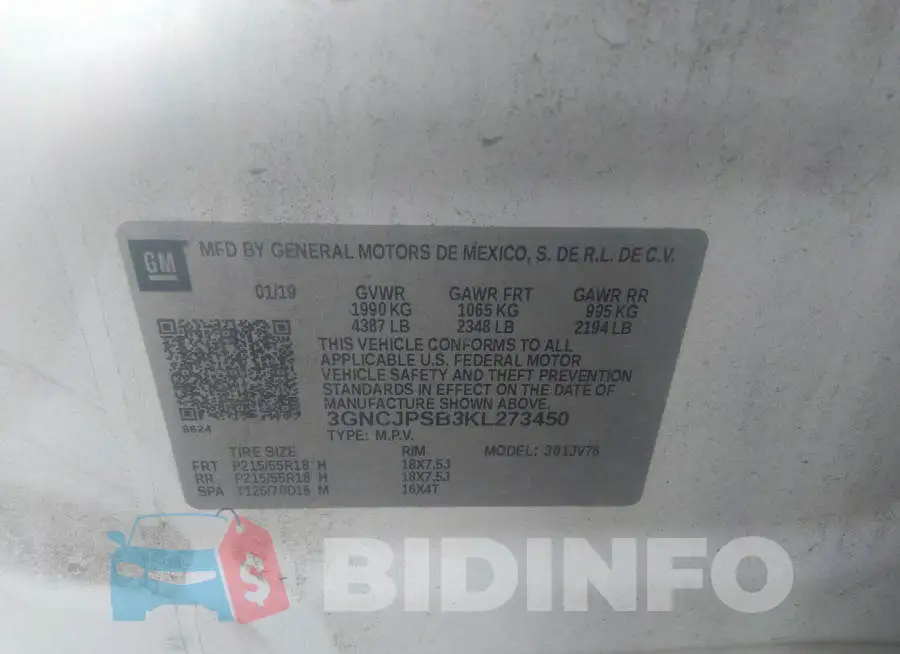 3GNCJPSB3KL273450 Photo# 9