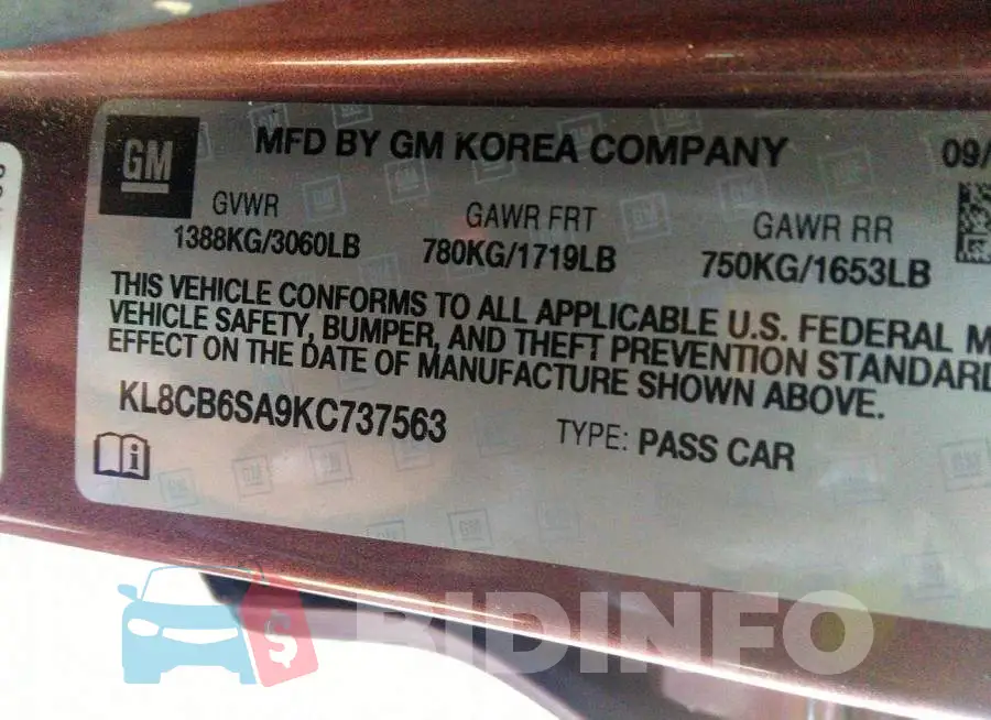 KL8CB6SA9KC737563 Photo# 9