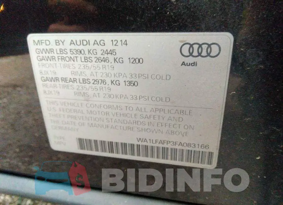 WA1LFAFP3FA083166 Photo# 9