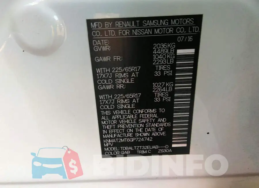 KNMAT2MT6GP724742 Photo# 9