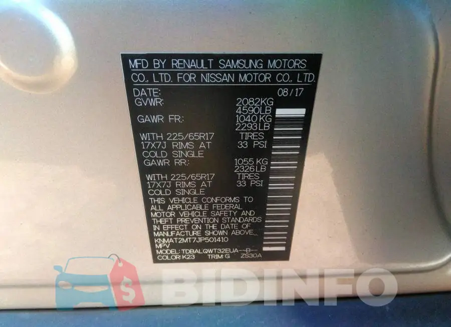 KNMAT2MT7JP501410 Photo# 9